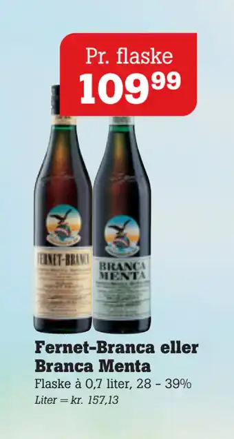 Poetzsch Padborg Fernet-Branca eller Branca Menta tilbud