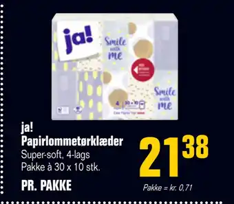 Otto Duborg ja! Papirlommetørklæder tilbud