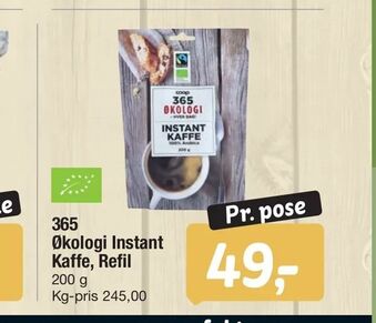 Fakta Tyskland 365 Økologi Instant Kaffe, Refil tilbud