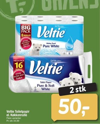 Veltie Toiletpapir el. Køkkenrulle