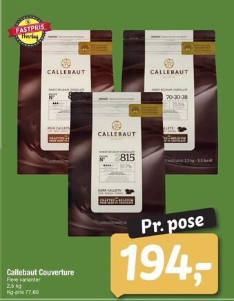 Fakta Tyskland Callebaut Couverture tilbud