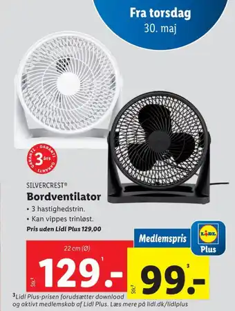 Lidl Bordventilator tilbud