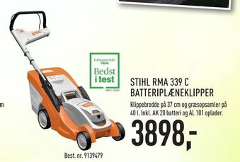 Johannes Fog Stihl rma 339 c batteriplæneklipper tilbud