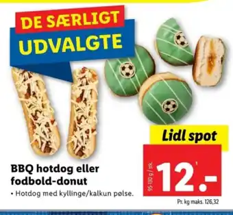 Lidl BBQ hotdog eller fodbold-donut tilbud