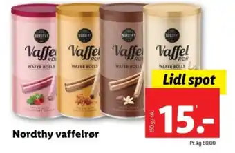 Lidl Nordthy vaffelrør tilbud