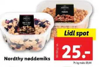 Lidl Nordthy nøddemiks tilbud