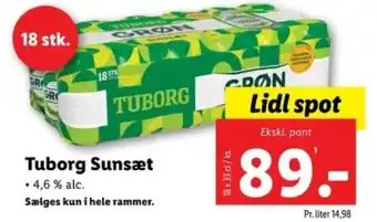 Lidl Tuborg Sunsæt tilbud