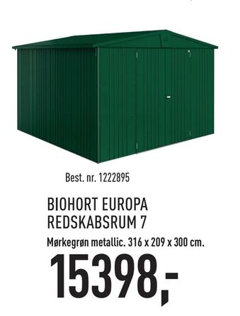 Johannes Fog Biohort europa redskabsrum 7 tilbud