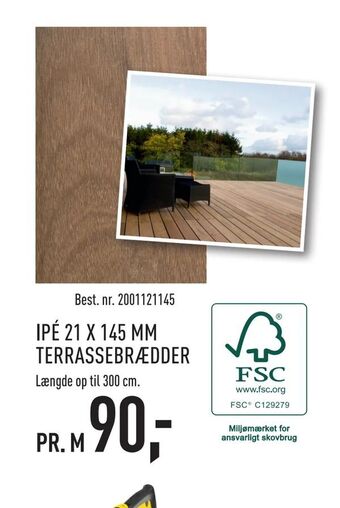 Johannes Fog Ipé 21 x 145 mm terrassebrædder tilbud