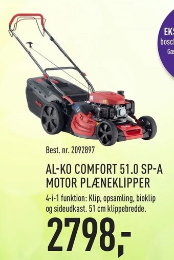 Johannes Fog Al-ko comfort 51,0 sp-a motor plæneklipper tilbud