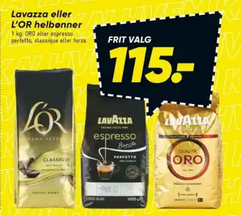 Bilka Lavazza eller L'OR helbønner tilbud