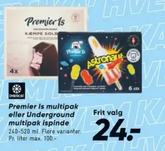 Bilka Premier Is multipak eller Underground multipak ispinde tilbud