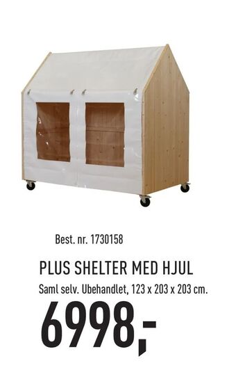 Johannes Fog Plus shelter med hjul tilbud