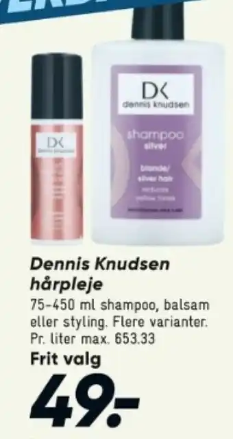 Bilka Dennis Knudsen hårpleje tilbud