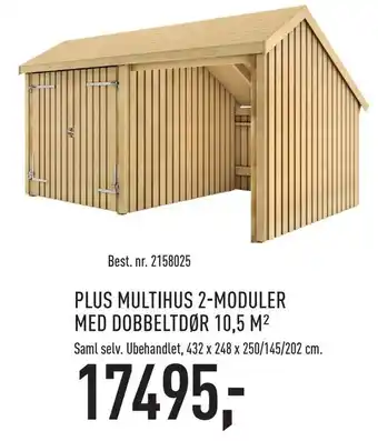 Johannes Fog Plus multihus 2-moduler med dobbeltdør 10,5 m2 tilbud