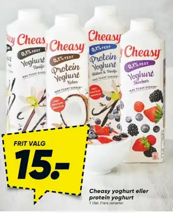 Bilka Cheasy yoghurt eller protein yoghurt tilbud