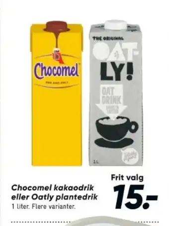 Bilka Chocomel kakaodrik eller Oatly plantedrik tilbud