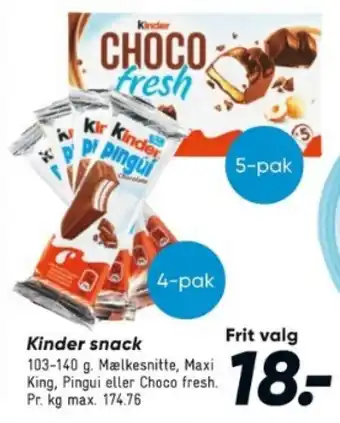 Bilka Kinder snack tilbud