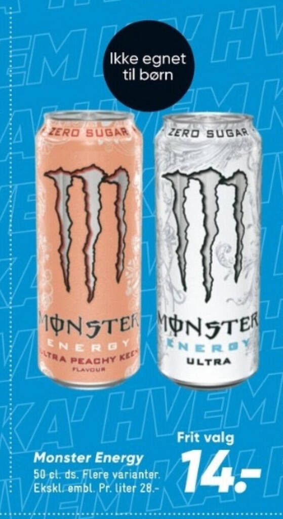 Monster Energy tilbud hos Bilka