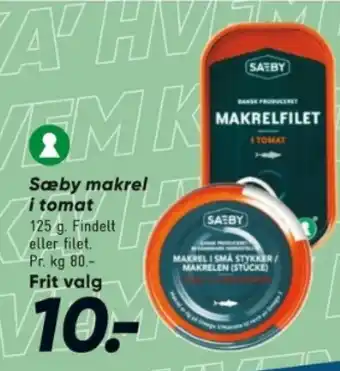 Bilka Sæby makrel i tomat tilbud