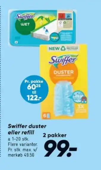 Bilka Swiffer duster eller refill tilbud