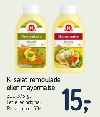 Føtex K-salat remoulade eller mayonnaise tilbud