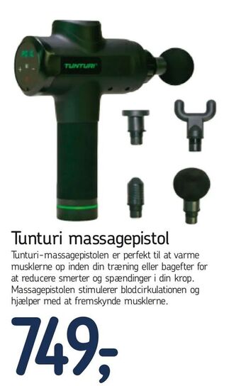 Føtex Tunturi massagepistol tilbud
