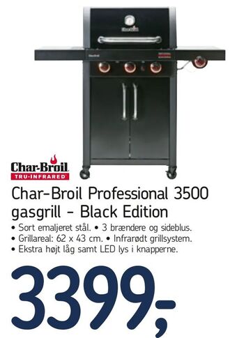 Føtex Char-Broil Professional 3500 gasgrill - Black Edition tilbud