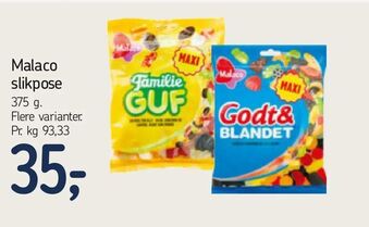 Føtex Malaco slikpose tilbud