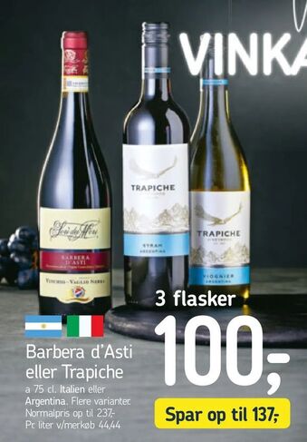 Barbera d'Asti eller Trapiche