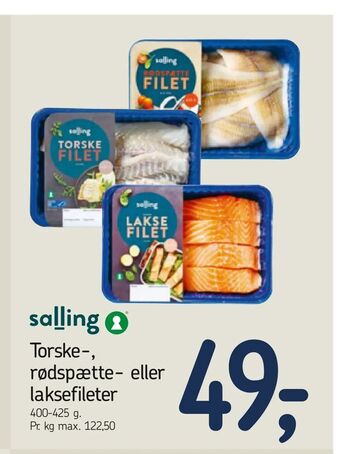 Føtex Torske-, rødspætte- eller laksefileter tilbud