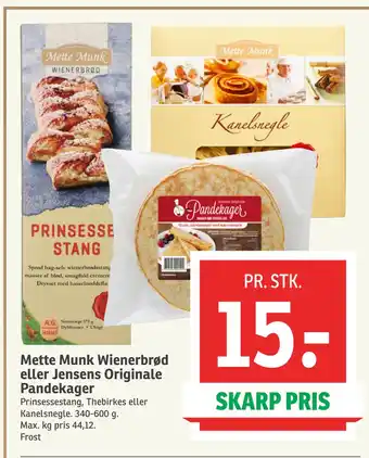 Mette Munk Wienerbrød eller Jensens Originale Pandekager