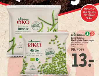 SPAR Grøn Balance Økologiske Grøntsager tilbud