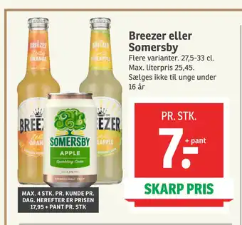 SPAR Breezer eller Somersby tilbud