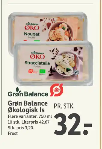 SPAR Grøn Balance Økologisk Is tilbud