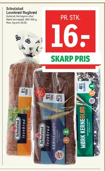 SPAR Schulstad Levebrød Rugbrød tilbud