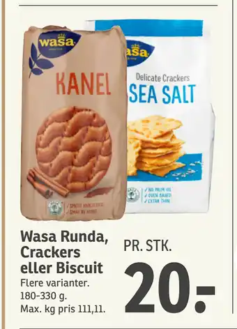 SPAR Wasa Runda, Crackers eller Biscuit tilbud