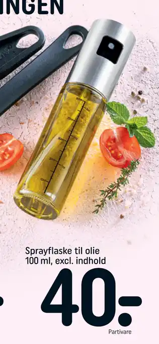 Sprayflaske til olie 100 ml, excl. indhold