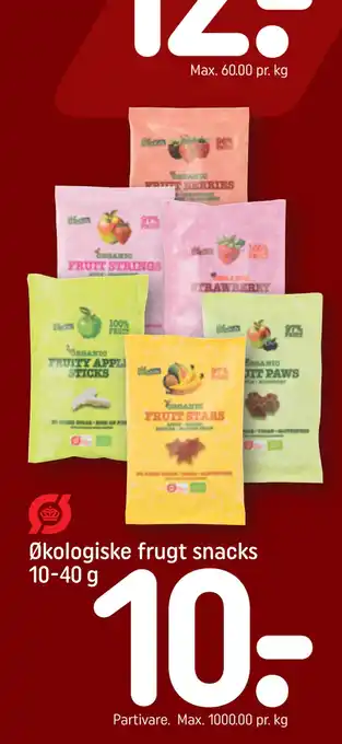 REMA 1000 Økologiske frugt snacks 10-40 g tilbud