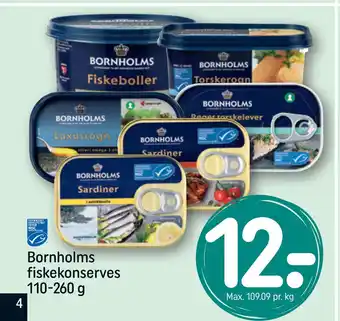 REMA 1000 Bornholms fiskekonserves 110-260 g tilbud