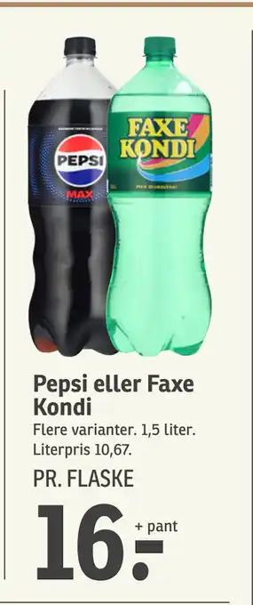 SPAR Pepsi eller Faxe Kondi tilbud