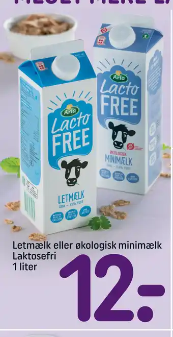 REMA 1000 Letmælk eller økologisk minimælk Laktosefri 1 liter tilbud