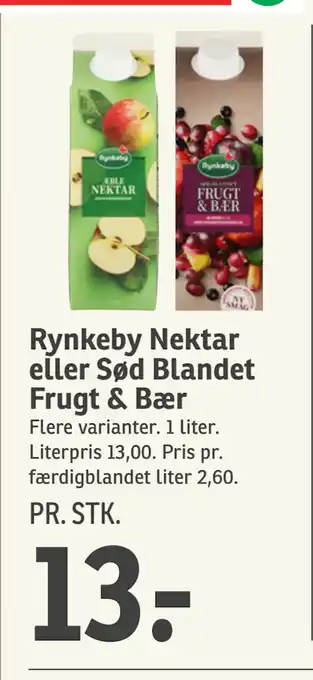 SPAR Rynkeby Nektar eller Sød Blandet Frugt & Bær tilbud