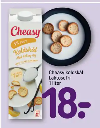 REMA 1000 Cheasy koldskål Laktosefri 1 liter tilbud
