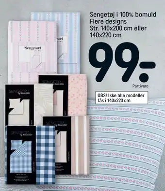 REMA 1000 Sengetøj i 100% bomuld Flere designs Str. 140x200 cm eller 140x220 cm tilbud