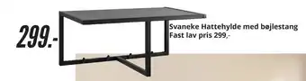 My Home Svaneke Hattehylde med bøjlestang tilbud