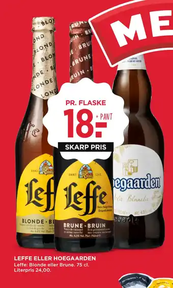 MENY LEFFE ELLER HOEGAARDEN tilbud