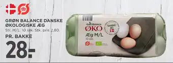 MENY GRØN BALANCE DANSKE ØKO LOGISKE ÆG tilbud