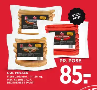 MENY GØL PØLSER tilbud