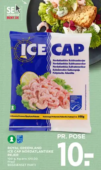 MENY ROYAL GREENLAND ICE CAP NORDATLANTISKE REJER tilbud